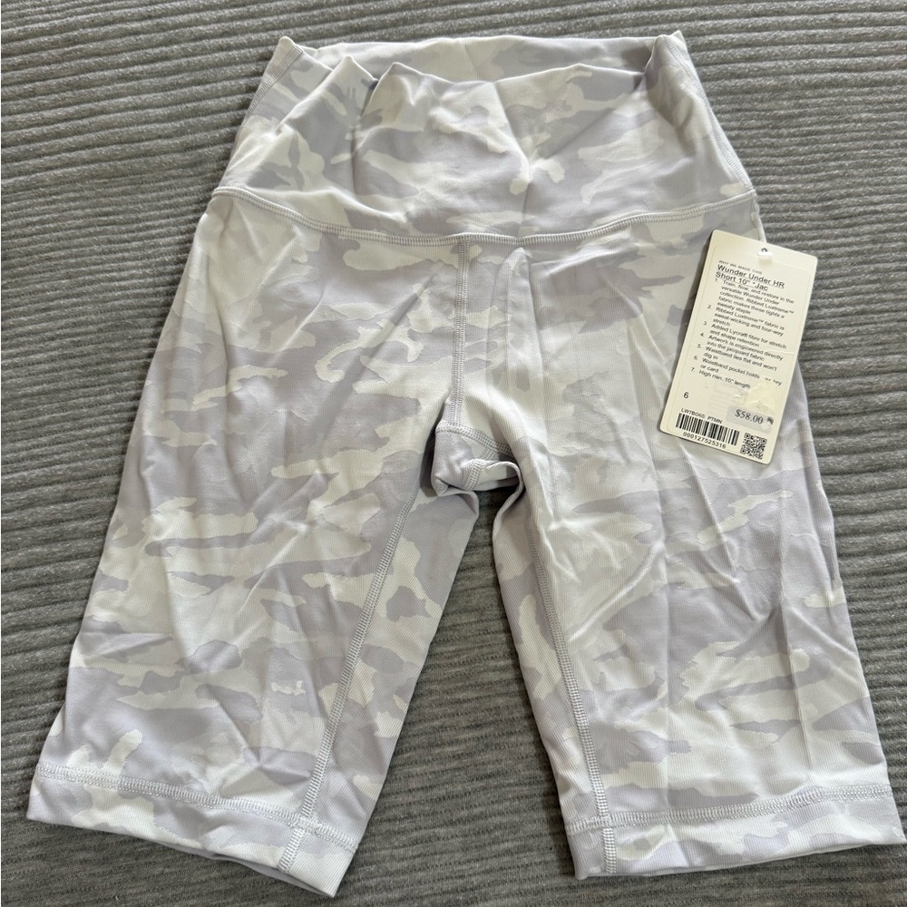 Lululemon Light Gray Camouflage Active Shorts